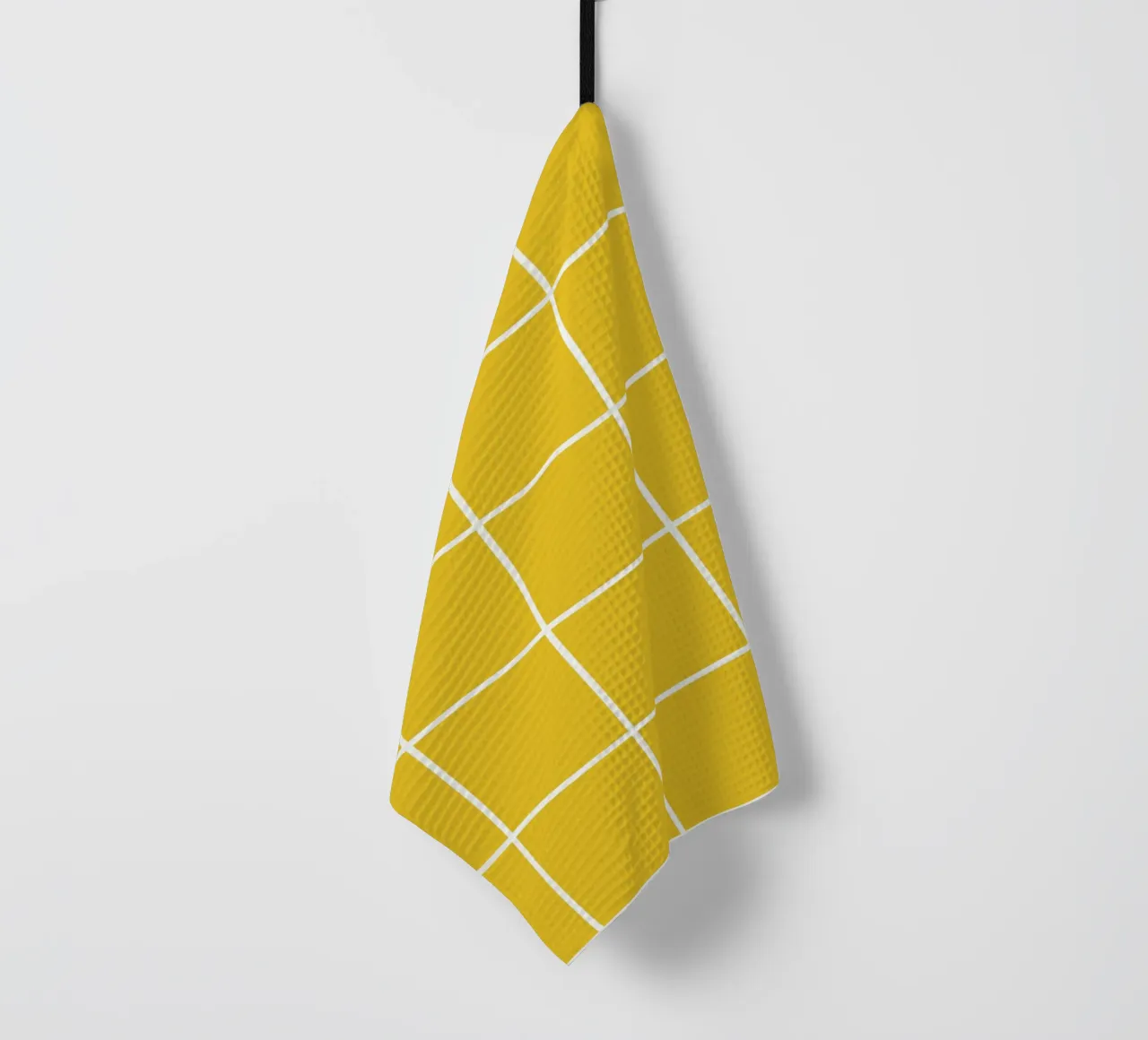Motif en damier blanc sur fond jaune torchon de Stilrausch