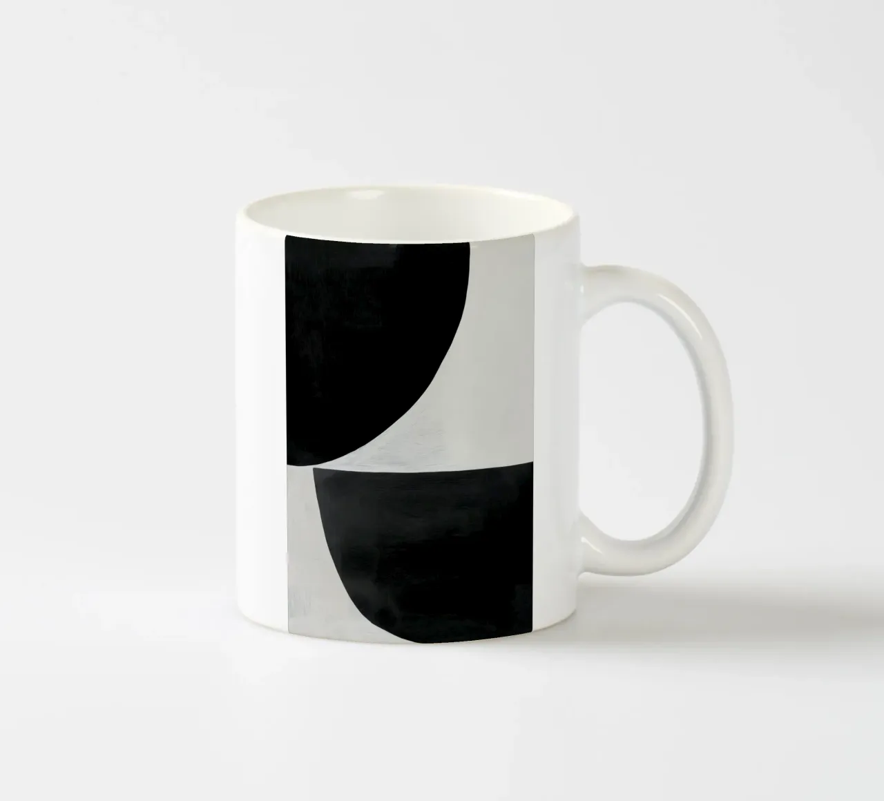 Arte geometrica in bianco e nero tazza in ceramica da Melloi Art Print