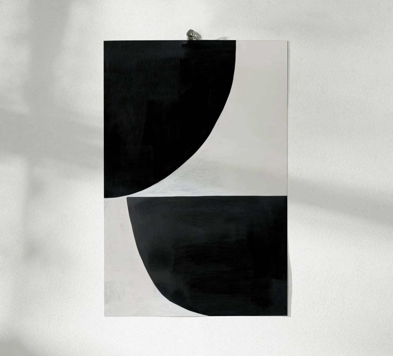 Art géométrique noir et blanc poster de Melloi Art Print