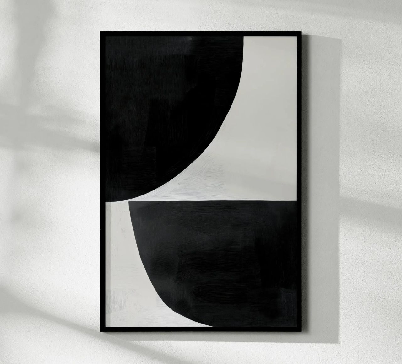 Art géométrique noir et blanc poster de Melloi Art Print