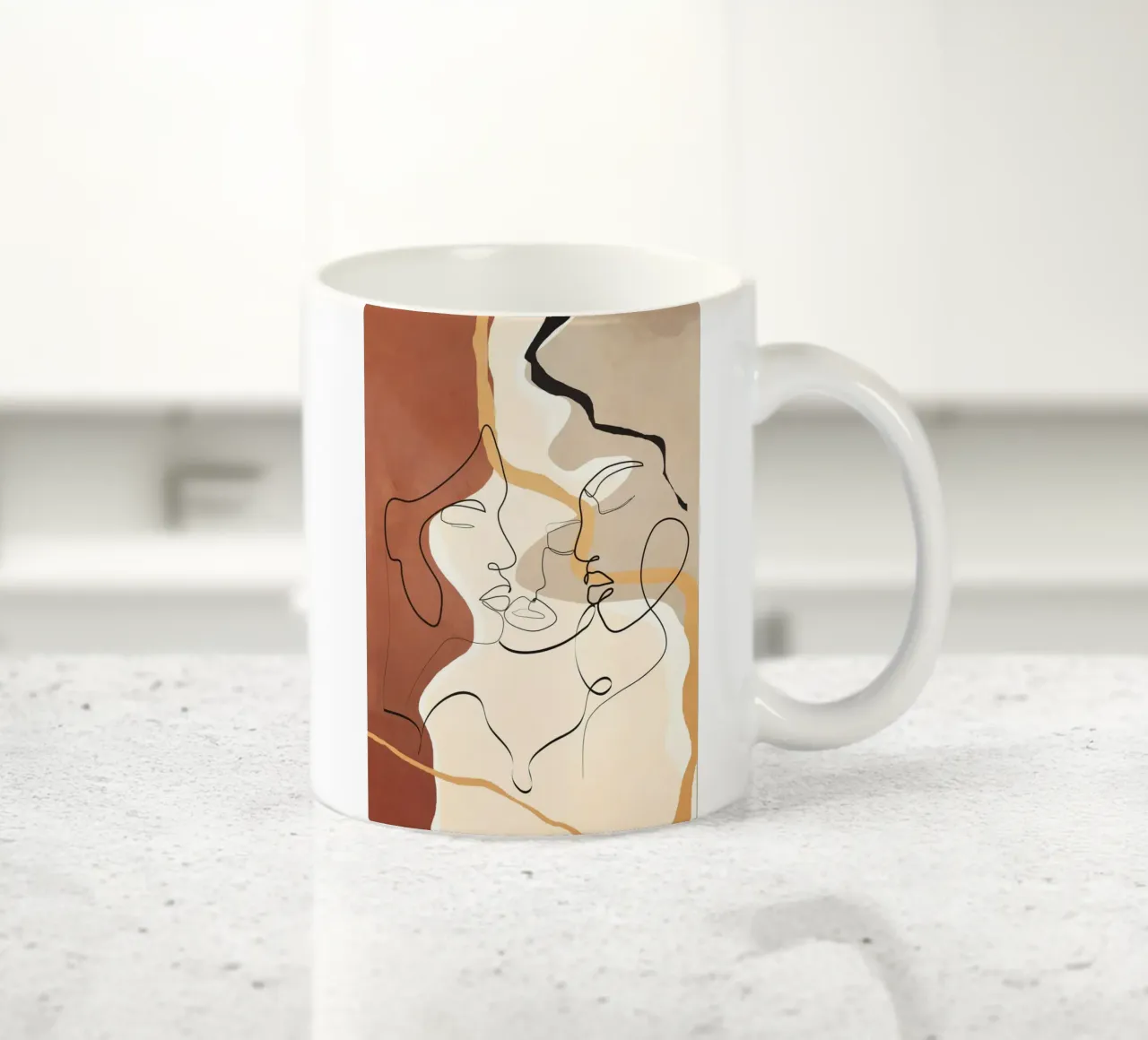 Developed Faces 01 tazza in ceramica da Nadjaa