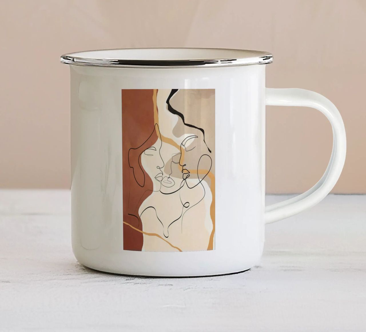 Developed Faces 01 tazza in smalto da Nadjaa
