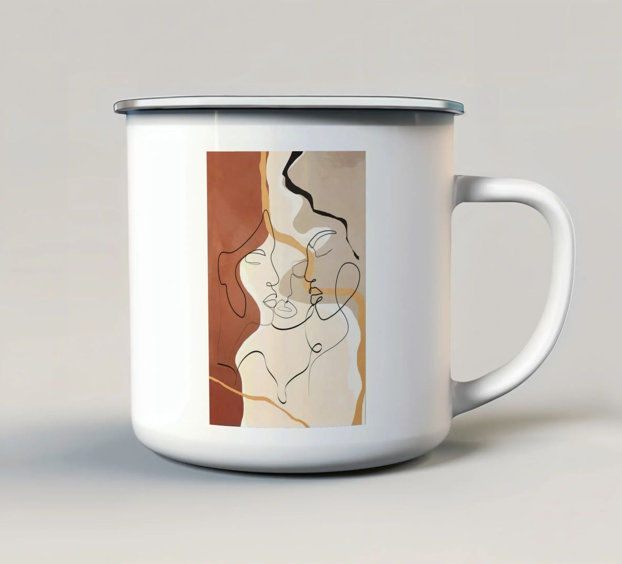 Developed Faces 01 tazza in smalto da Nadjaa
