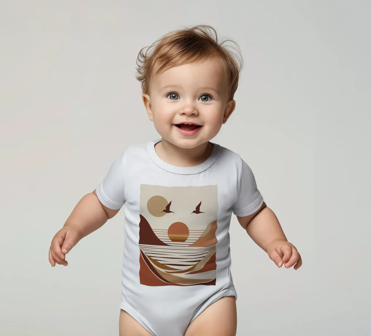Summer Days II Kurzarm Babybody von Artsy Vibes