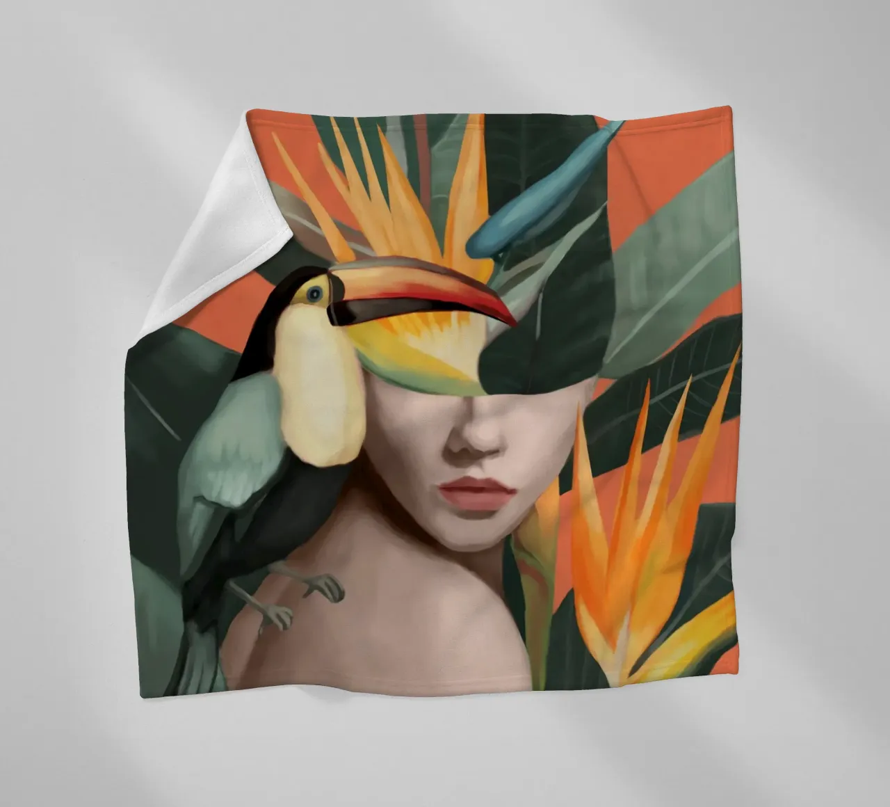 Tropical Reverie 2 fleece blanket by Nadjaa