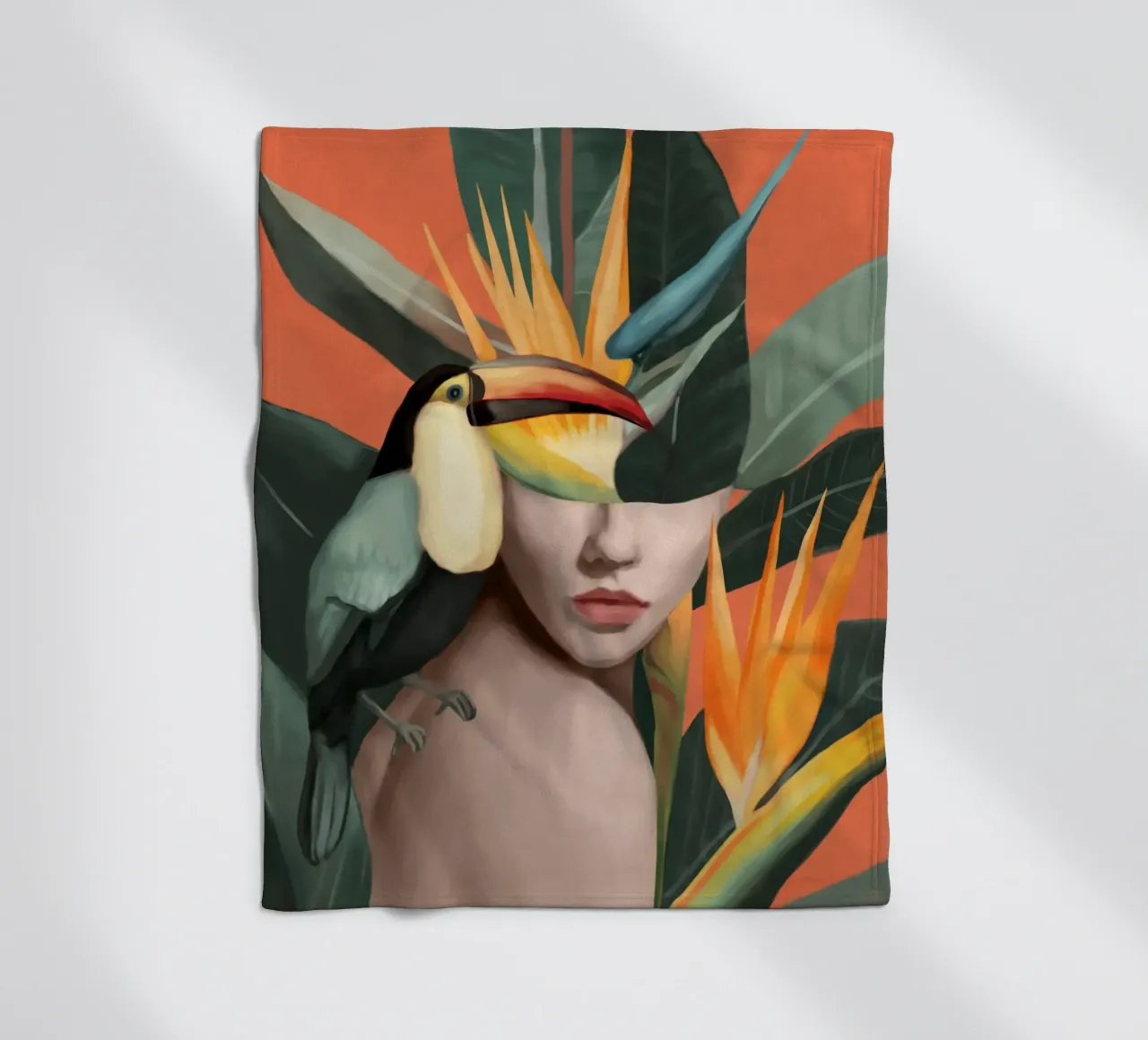 Tropical Reverie 2 fleece blanket by Nadjaa