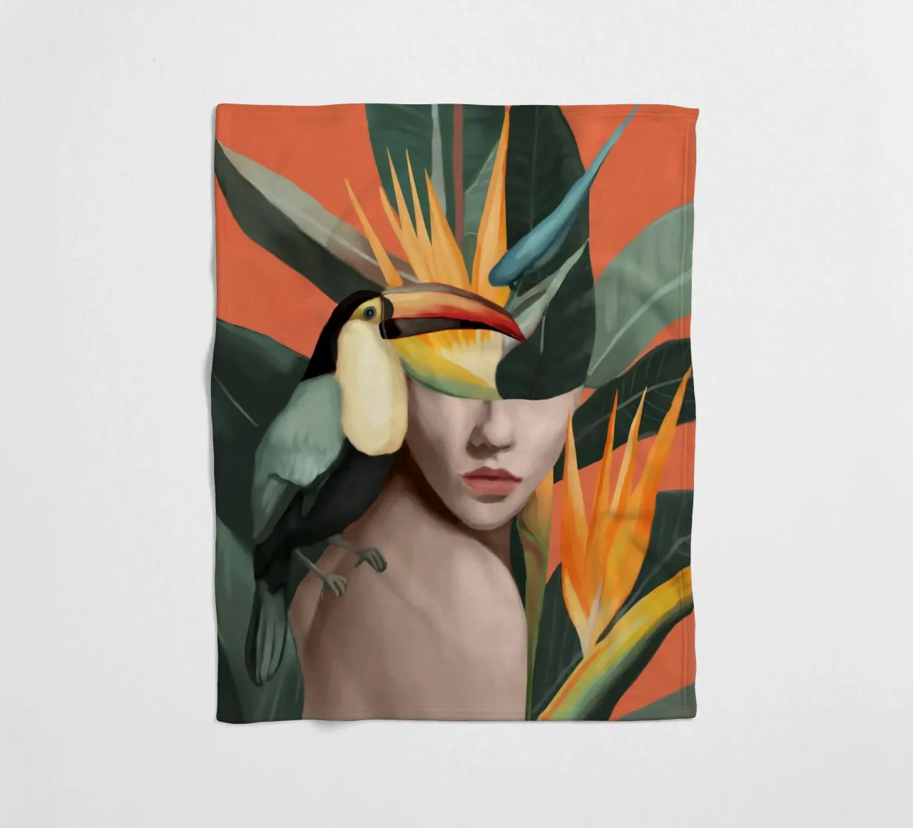 Tropical Reverie 2 fleece blanket by Nadjaa