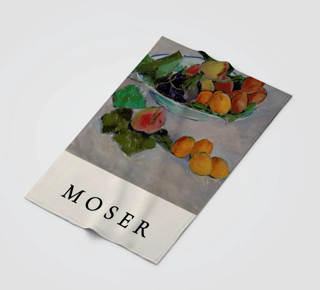 Moser - Still Life with Fruit and Leaves coperta in pile da ARTOTHEK