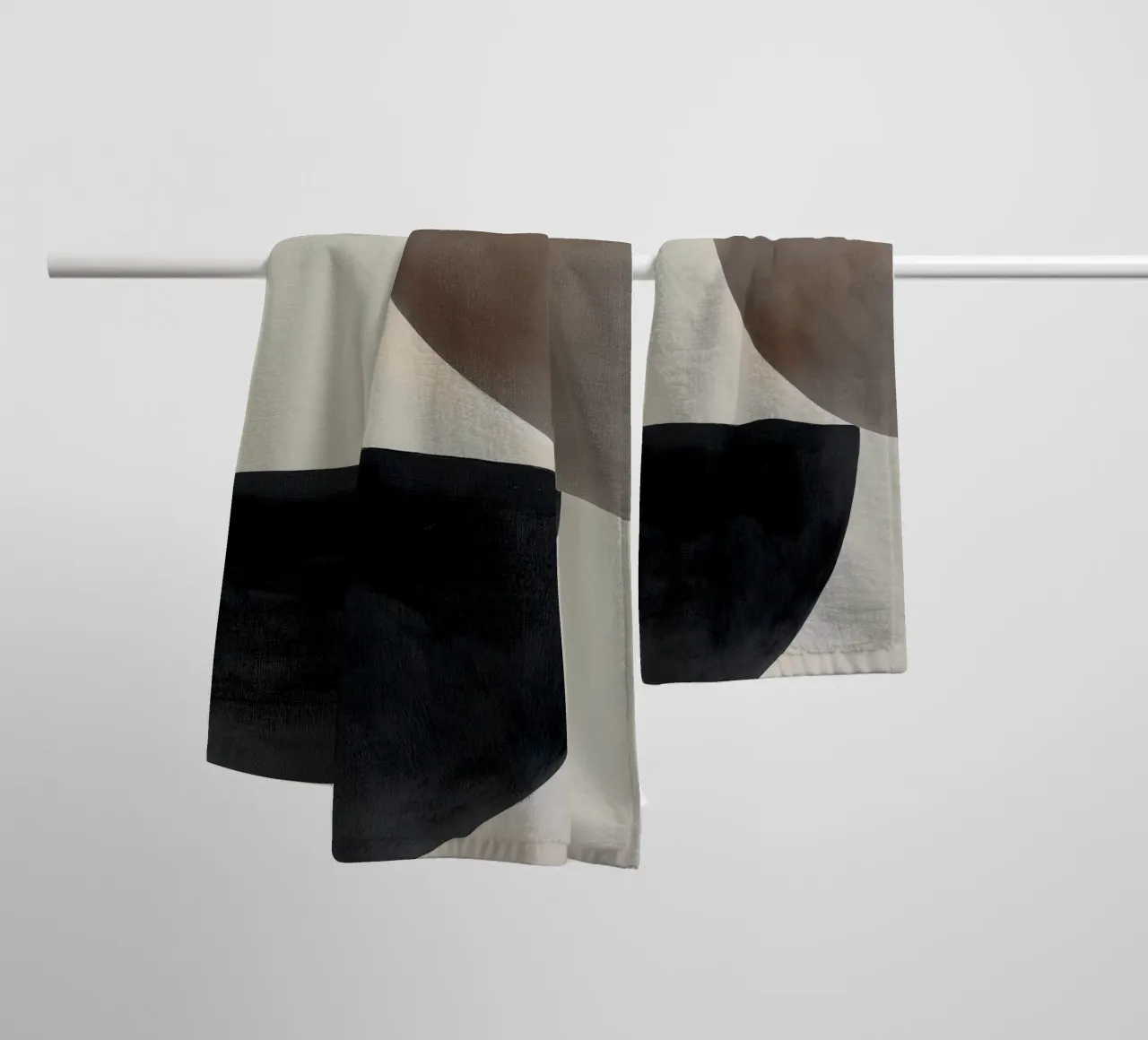 Geometrische Vormen Abstracte Kunst badhanddoek van Melloi Art Print