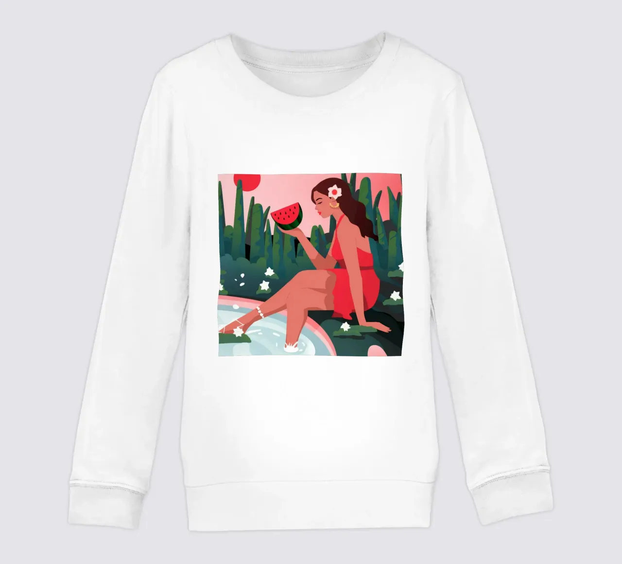 Sandía Pool Delight sudadera para niño de Fine Sanctuary