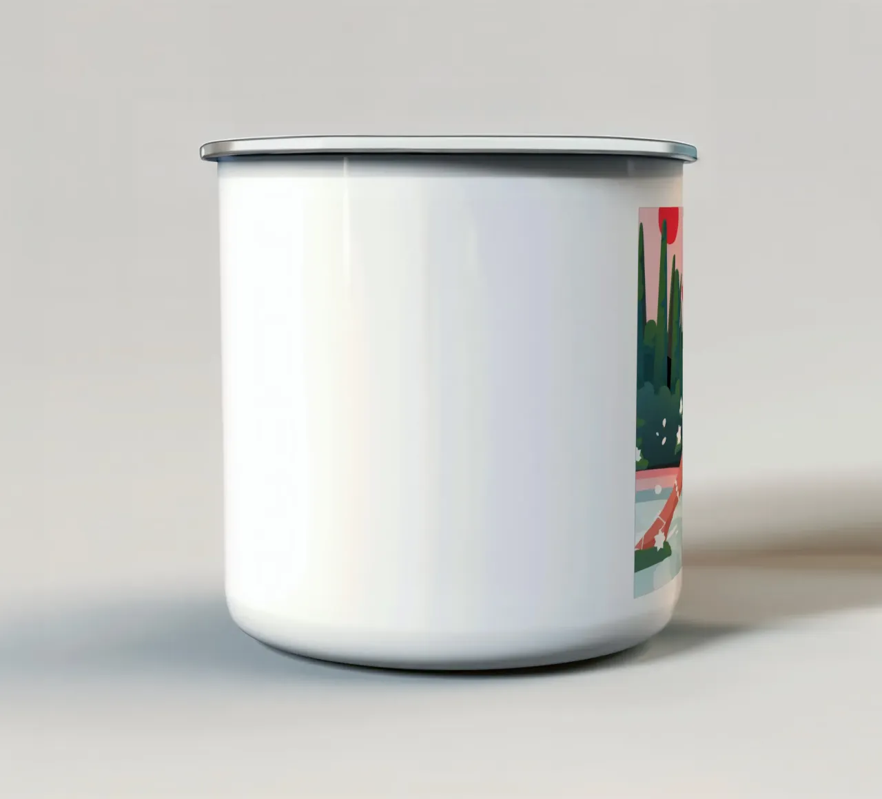 Wassermelone Pool Delight Emaille Tasse von Fine Sanctuary