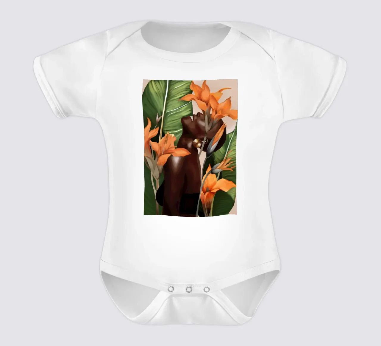Ethereal Bloom body neonato maniche corte da Nadjaa