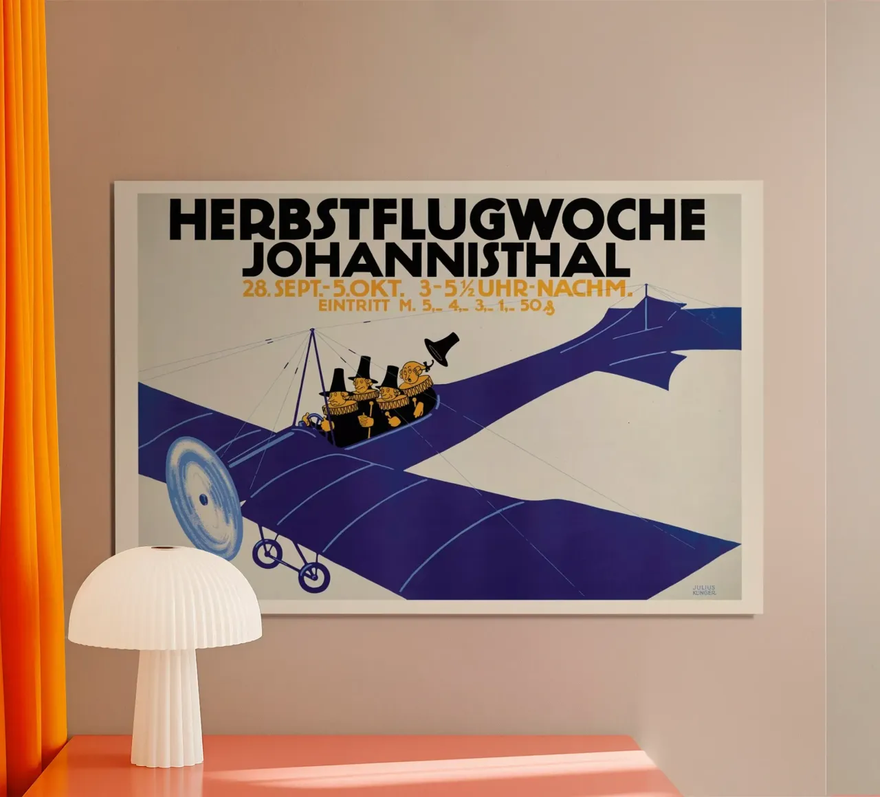 Herbstflugwoche poster con telaio in plastica da ARTOTHEK