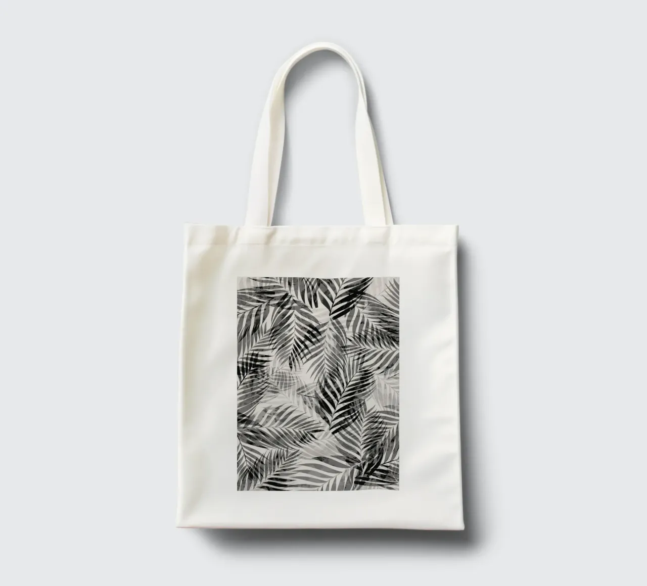 Foglie di palma in bianco e nero borsa in juta da SilverPegasus