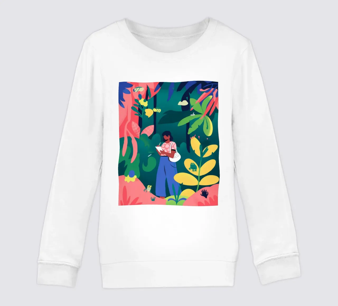 Escapade de lecture dans la jungle sweat enfant de Fine Sanctuary