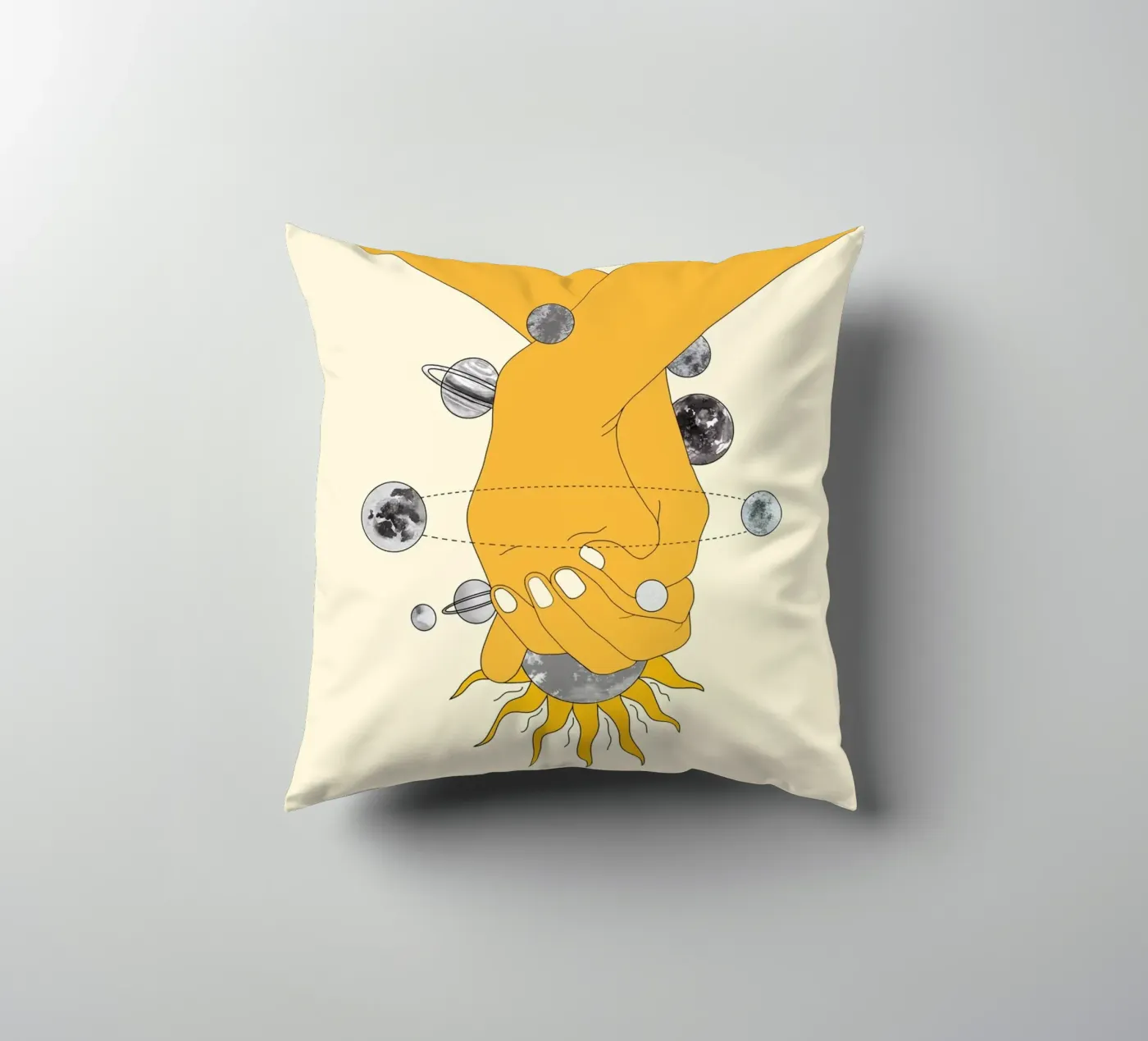 Everything Revolves Around Us Kissen von Nadjaa