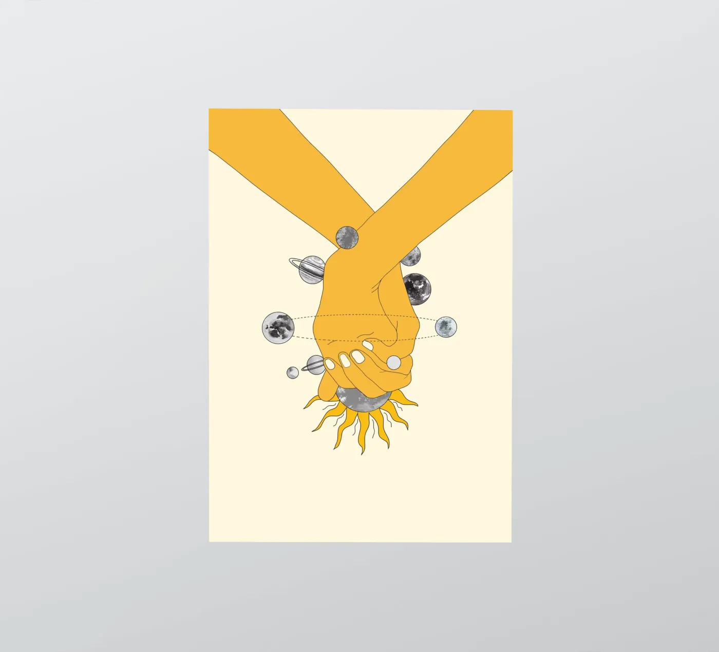 Everything Revolves Around Us Sticker von Nadjaa