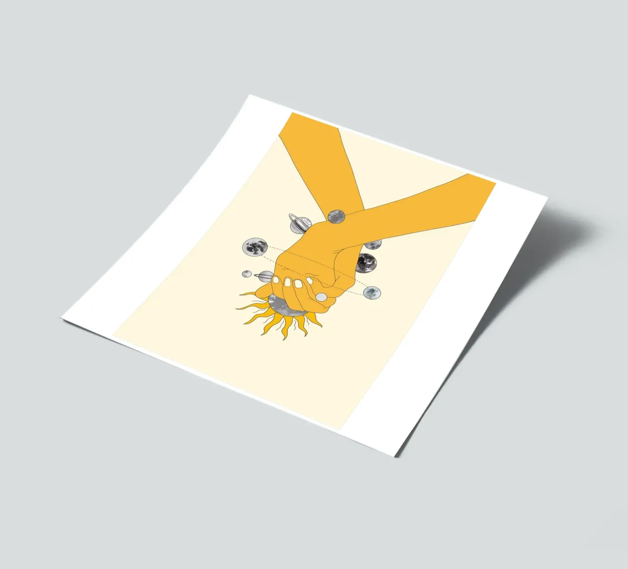 Everything Revolves Around Us sticker sheet by Nadjaa