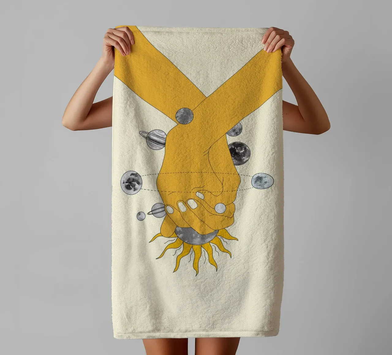 Everything Revolves Around Us asciugamano da bagno da Nadjaa