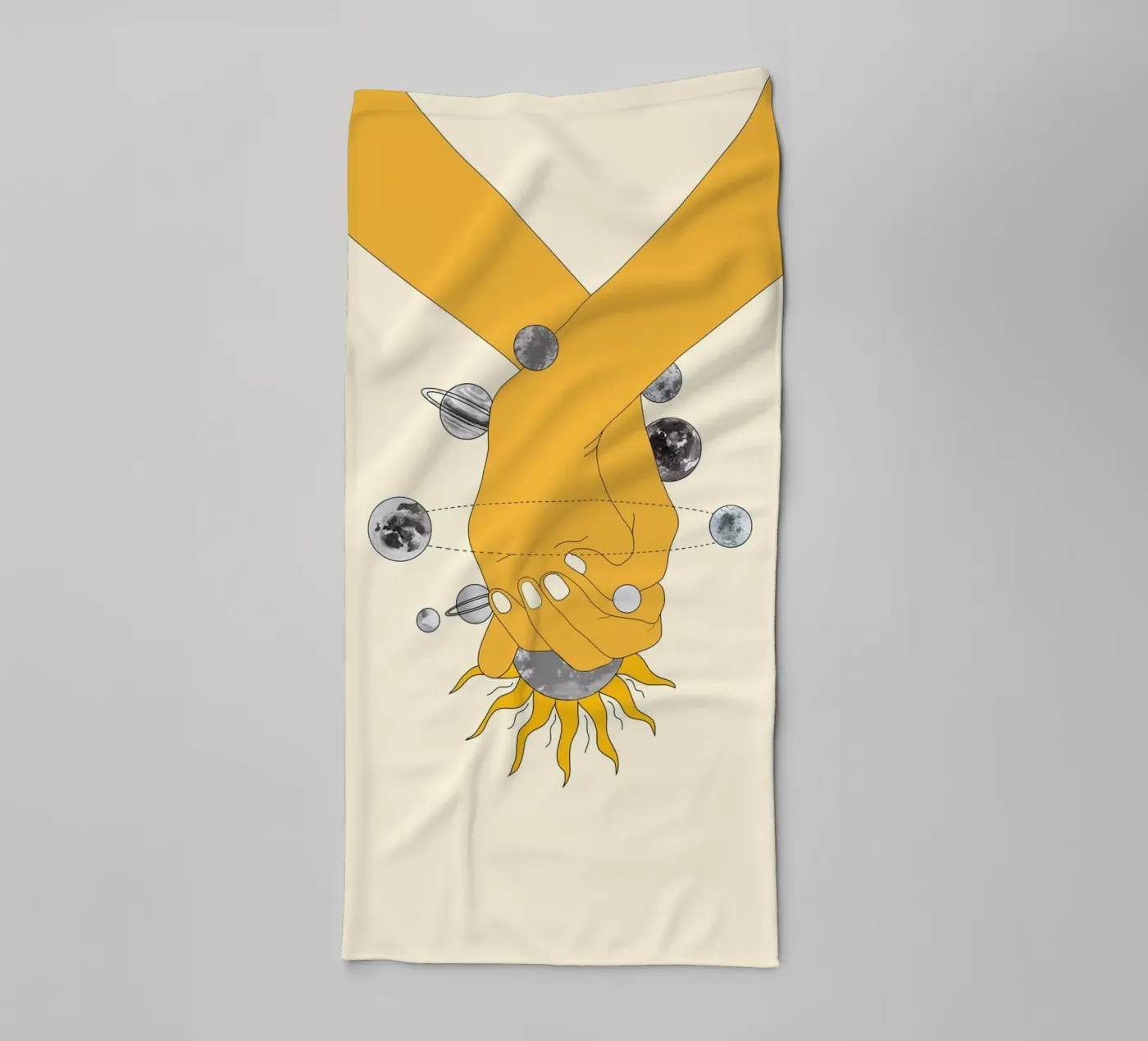 Everything Revolves Around Us badhanddoek van Nadjaa