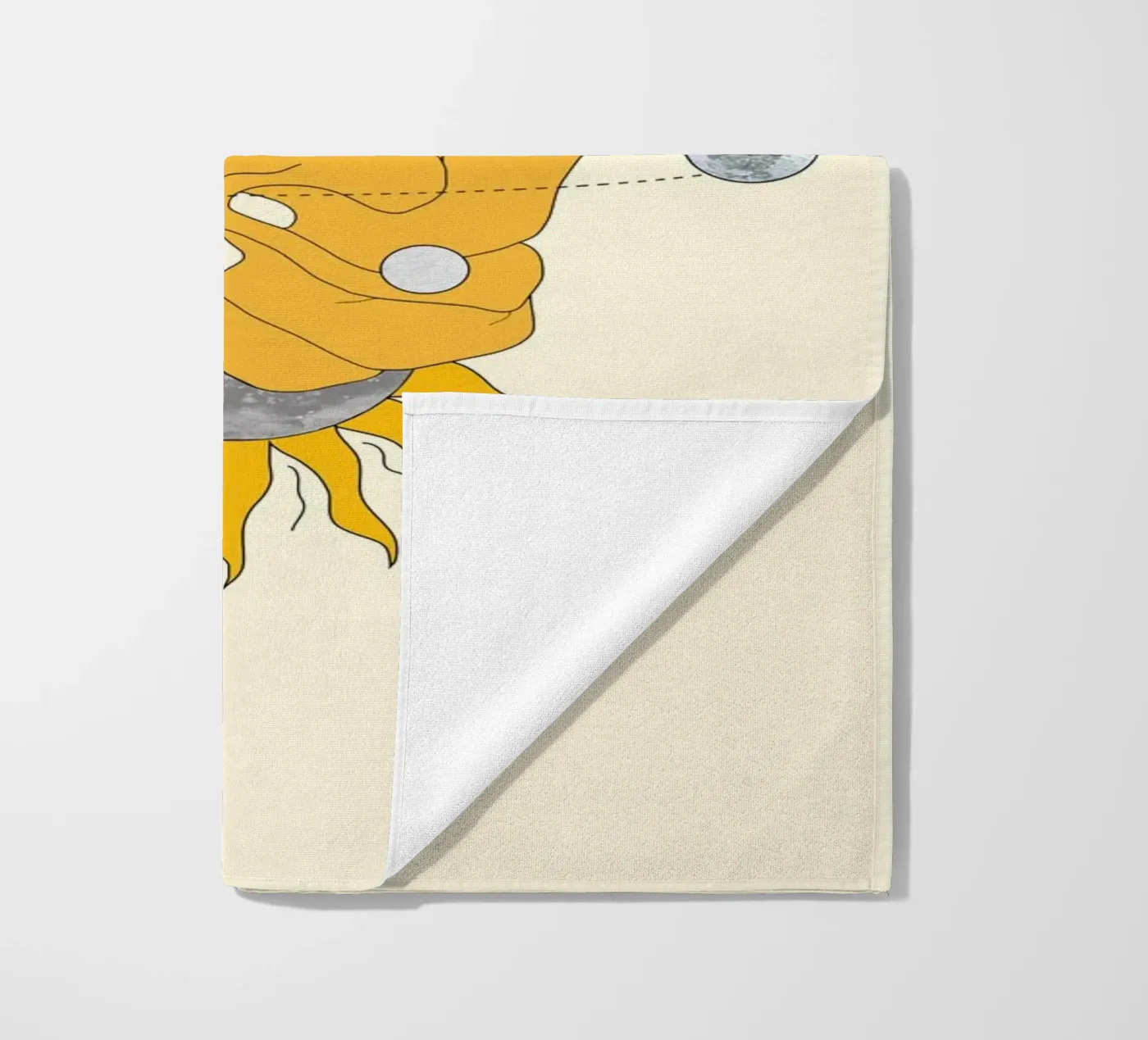 Everything Revolves Around Us beach towel by Nadjaa