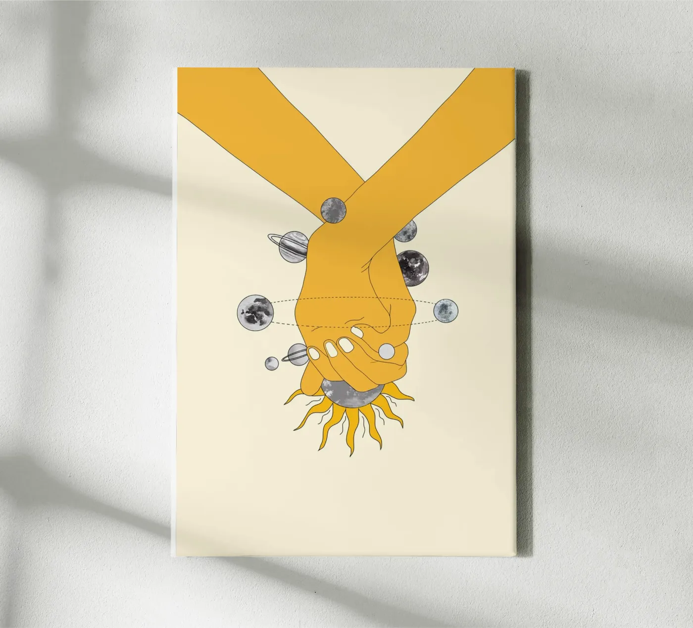 Everything Revolves Around Us canvas van Nadjaa