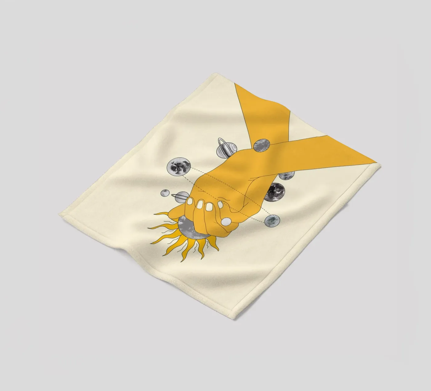 Everything Revolves Around Us Fleecedecke von Nadjaa