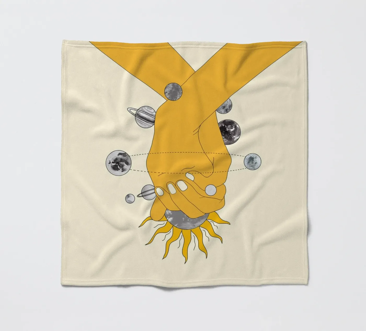 Everything Revolves Around Us Fleecedecke von Nadjaa