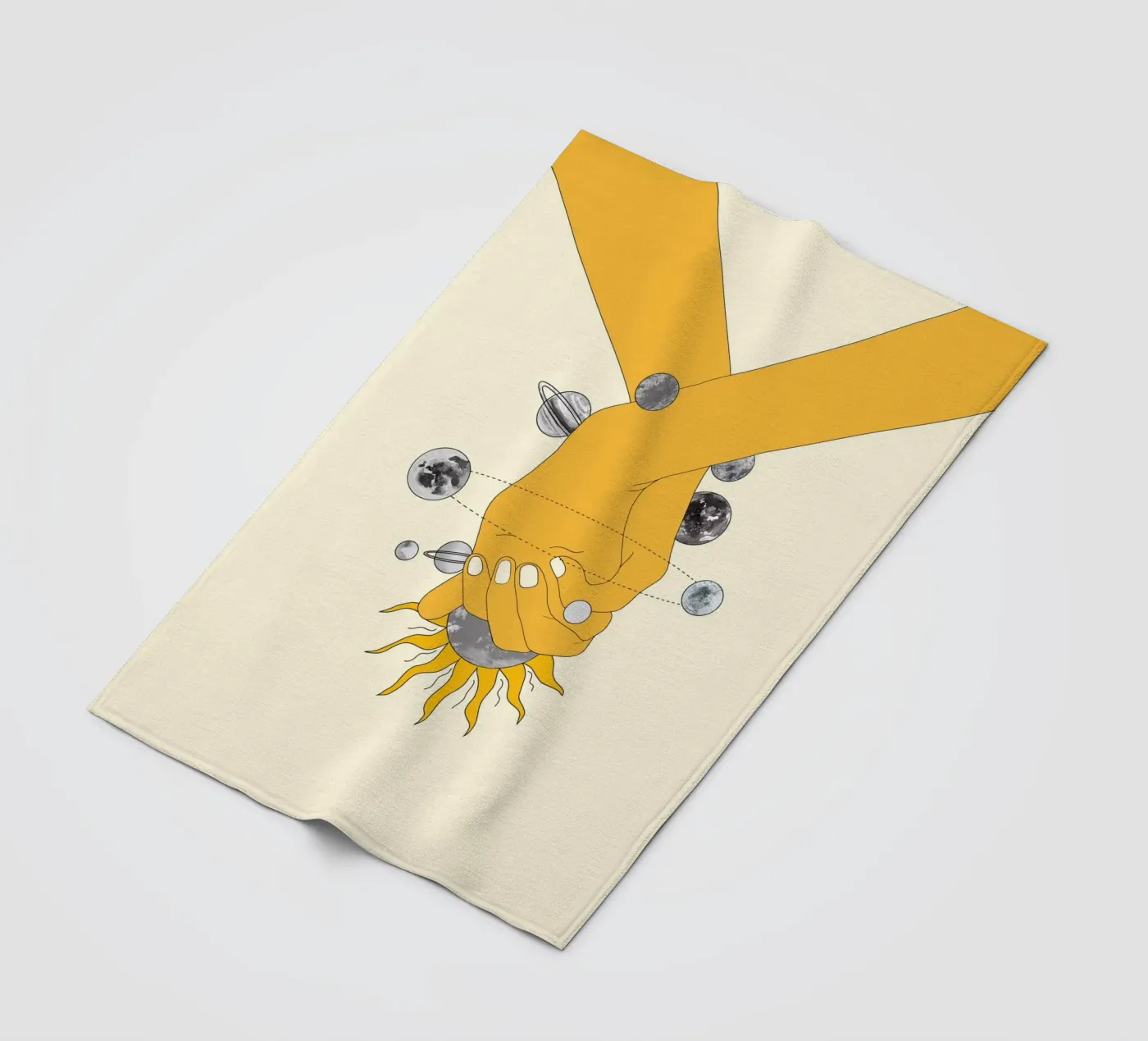 Everything Revolves Around Us Fleecedecke von Nadjaa