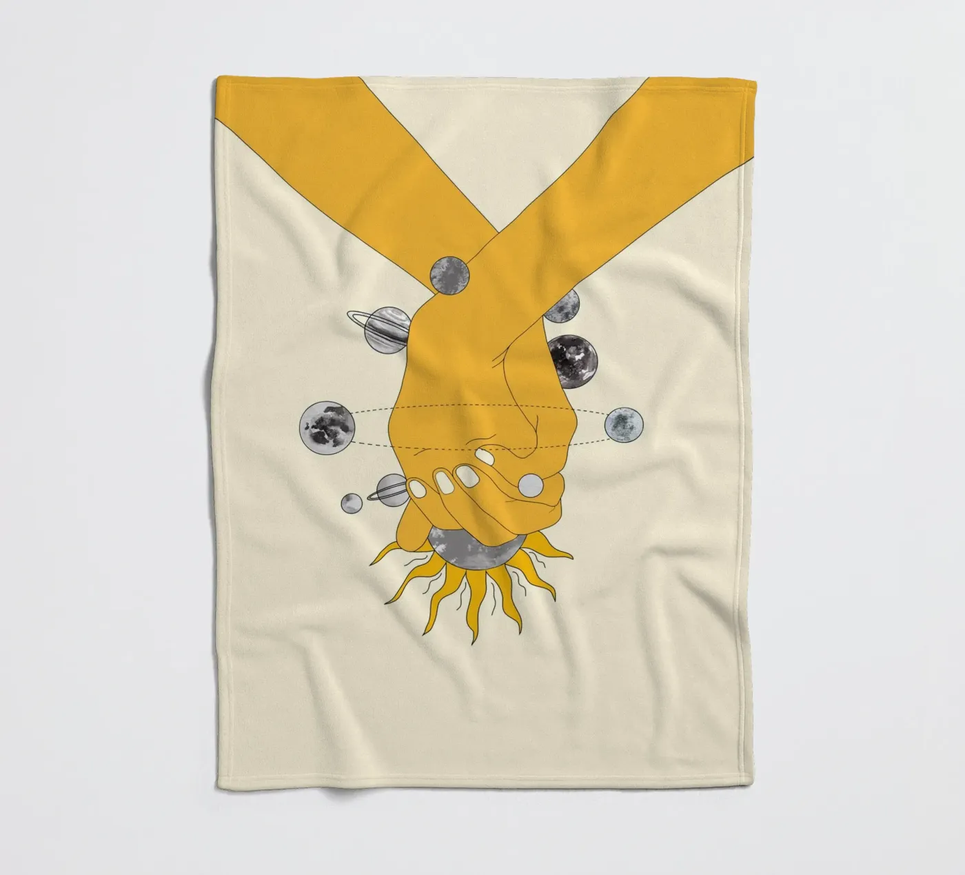 Everything Revolves Around Us Fleecedecke von Nadjaa