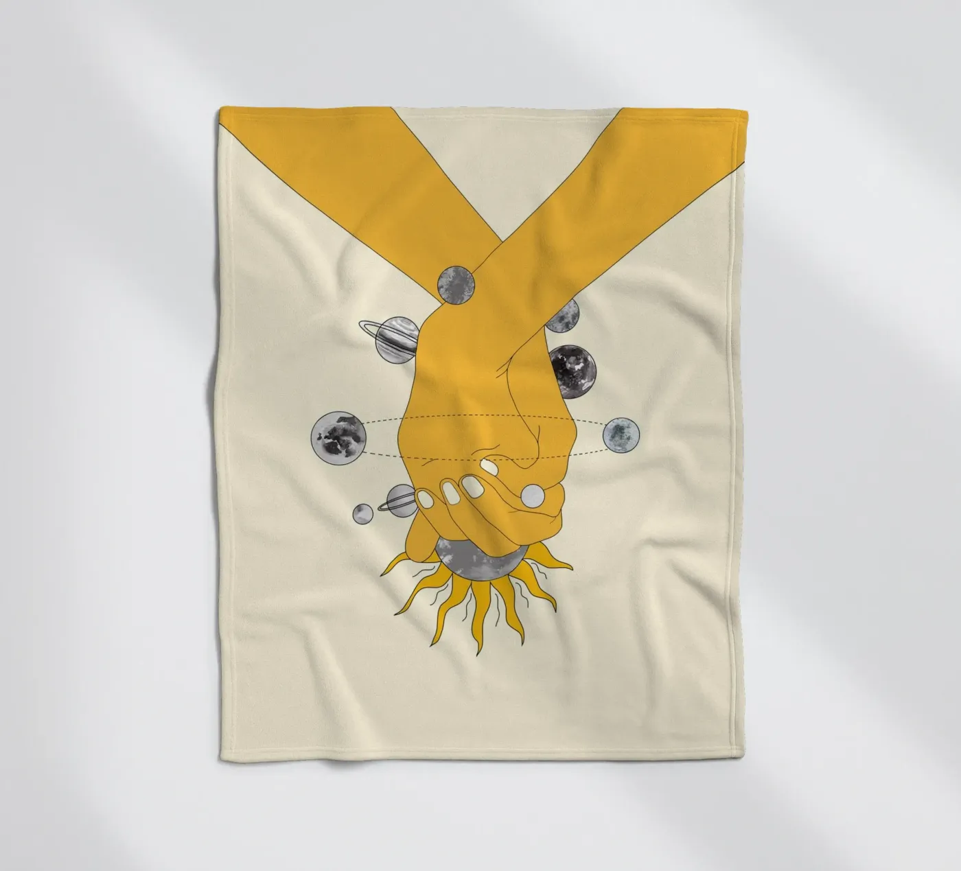 Everything Revolves Around Us Fleecedecke von Nadjaa