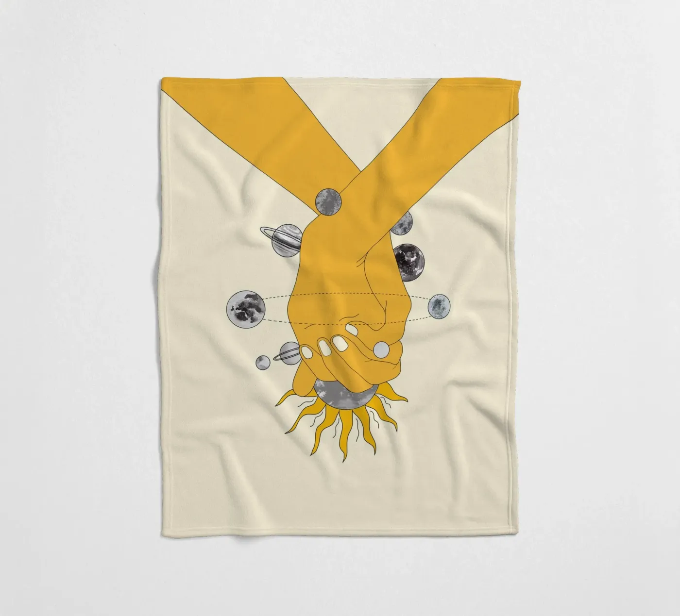 Everything Revolves Around Us Fleecedecke von Nadjaa