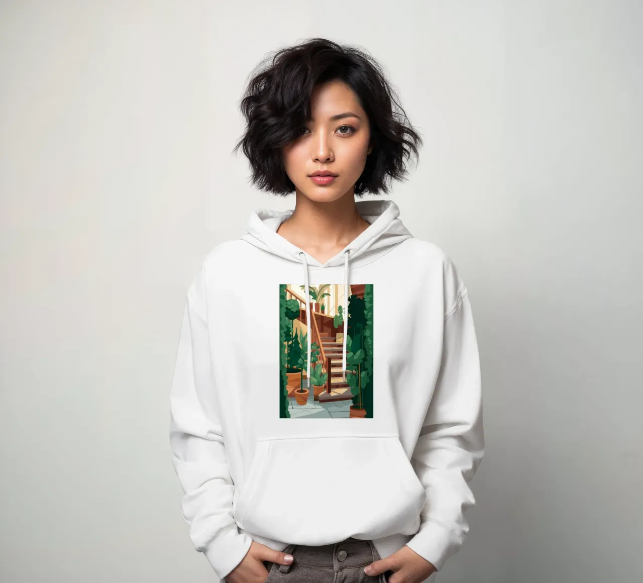 Scala Oasi verde felpa con cappuccio da Fine Sanctuary