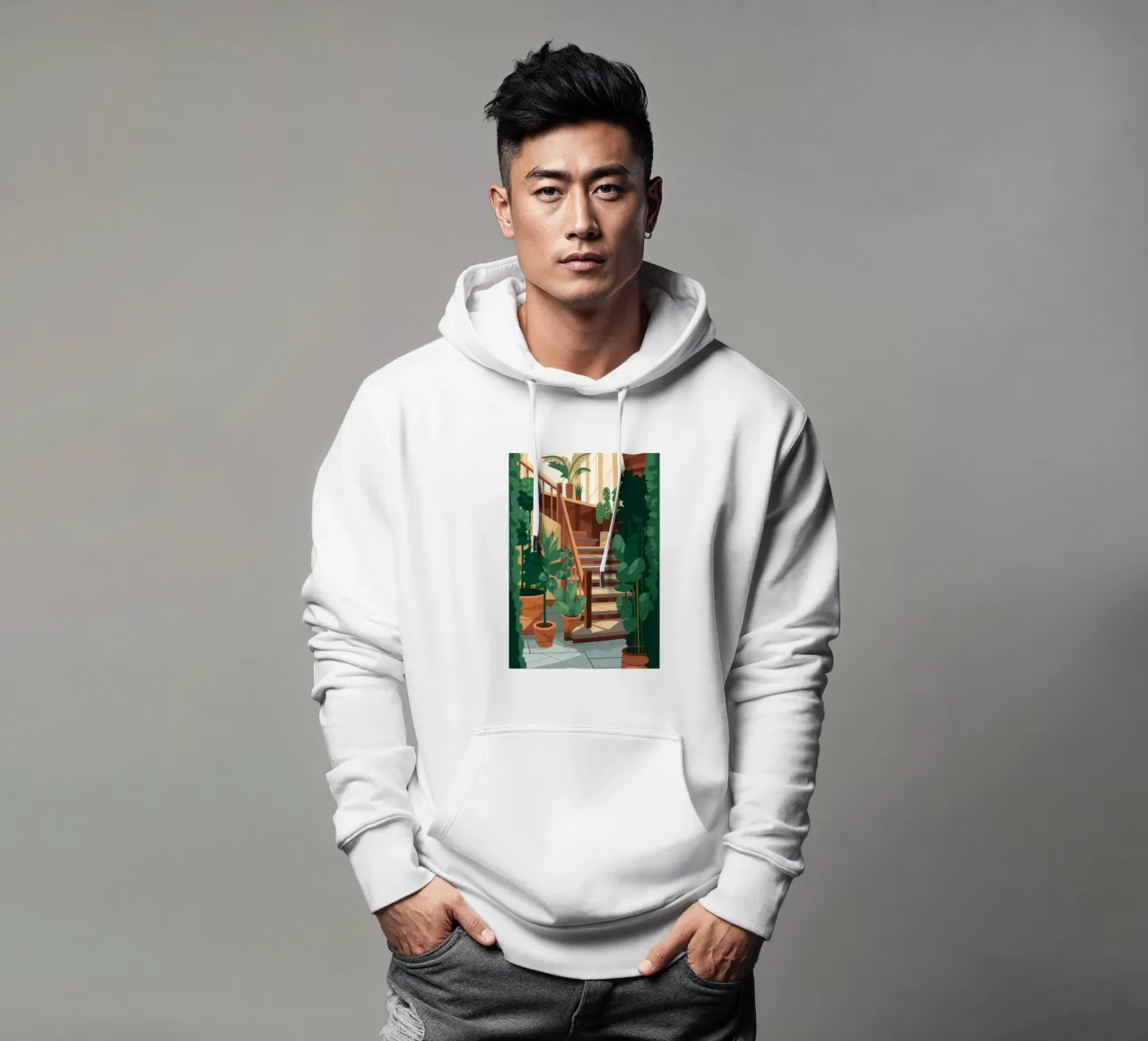 Scala Oasi verde felpa con cappuccio da Fine Sanctuary