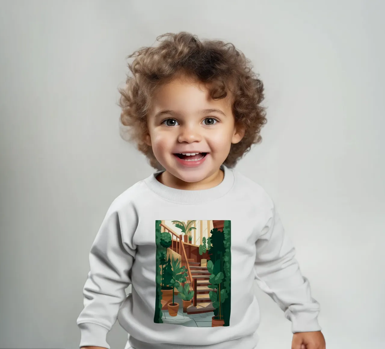 Scala Oasi verde felpa neonato da Fine Sanctuary