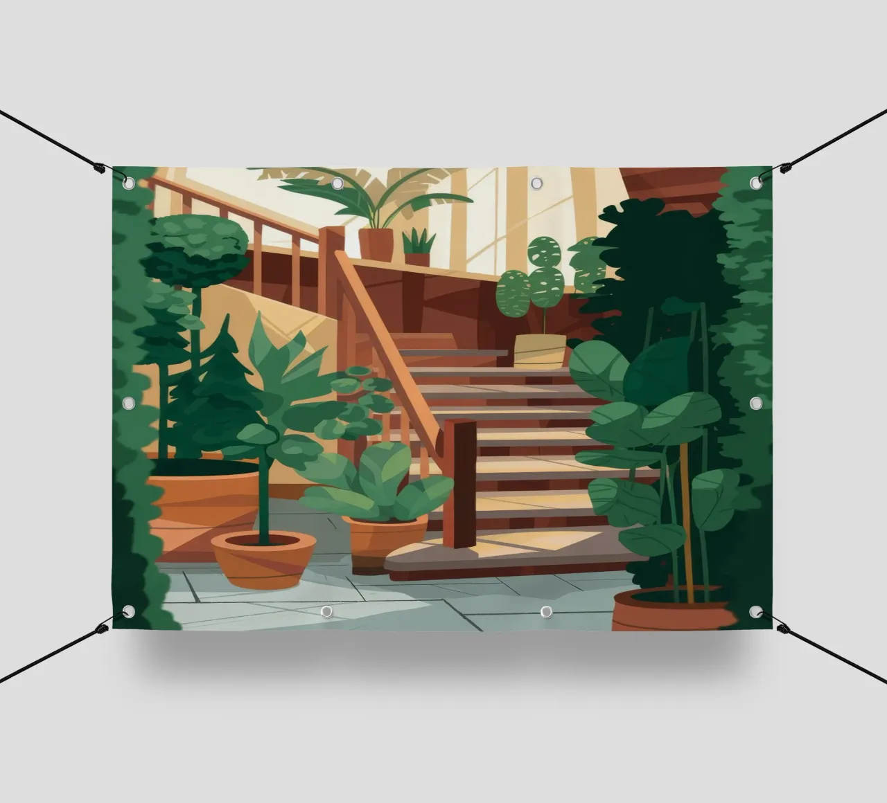 Scala Oasi verde telo in pvc da Fine Sanctuary