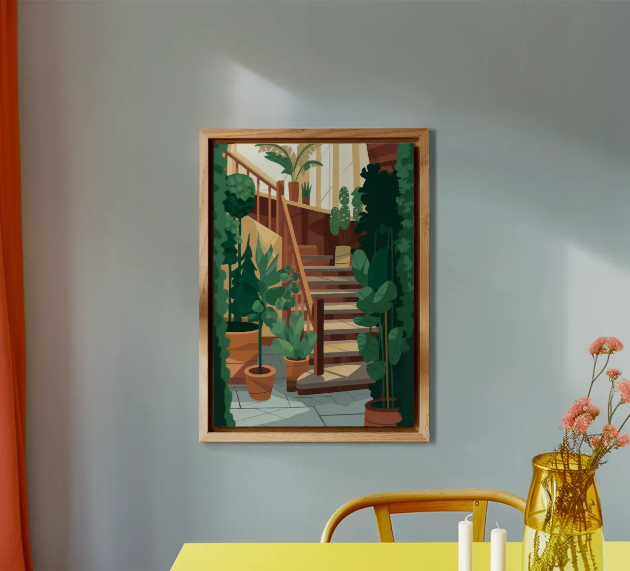 Scala Oasi verde alluminio dibond da Fine Sanctuary