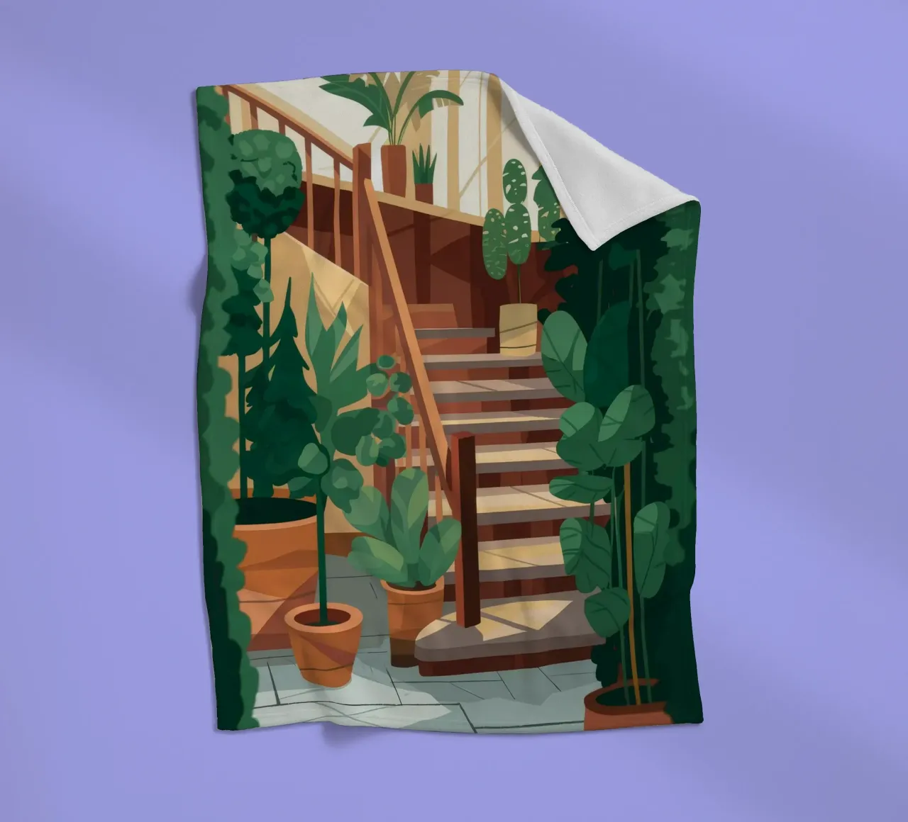 Scala Oasi verde coperta in pile da Fine Sanctuary