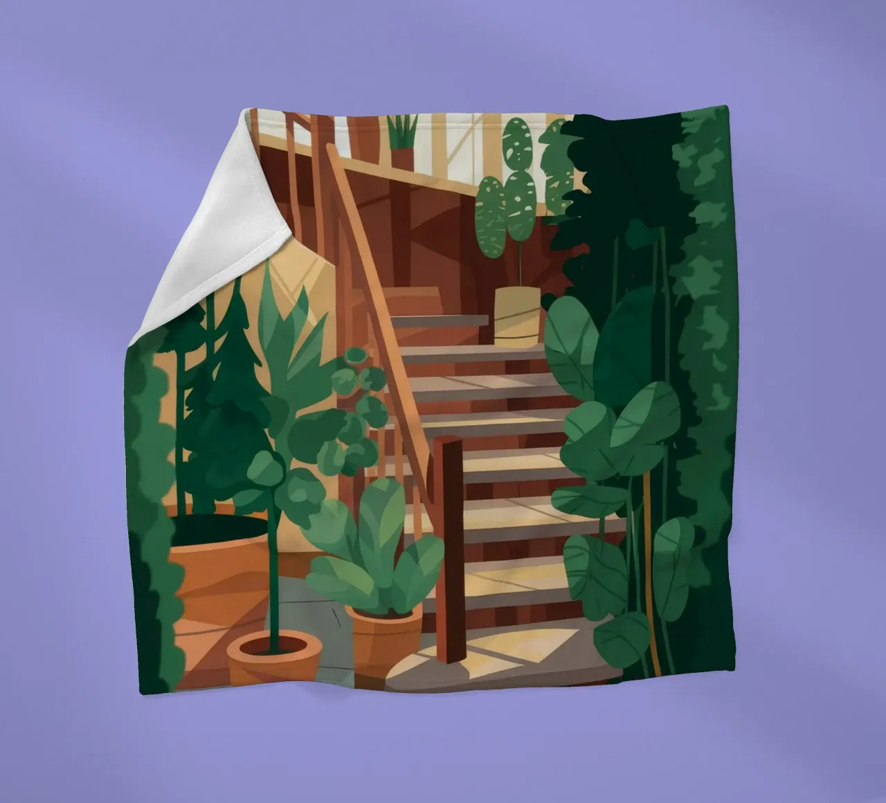 Scala Oasi verde coperta in pile da Fine Sanctuary