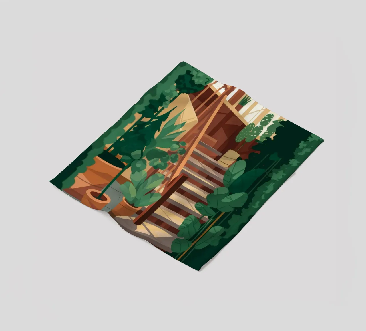 Scala Oasi verde coperta in pile da Fine Sanctuary