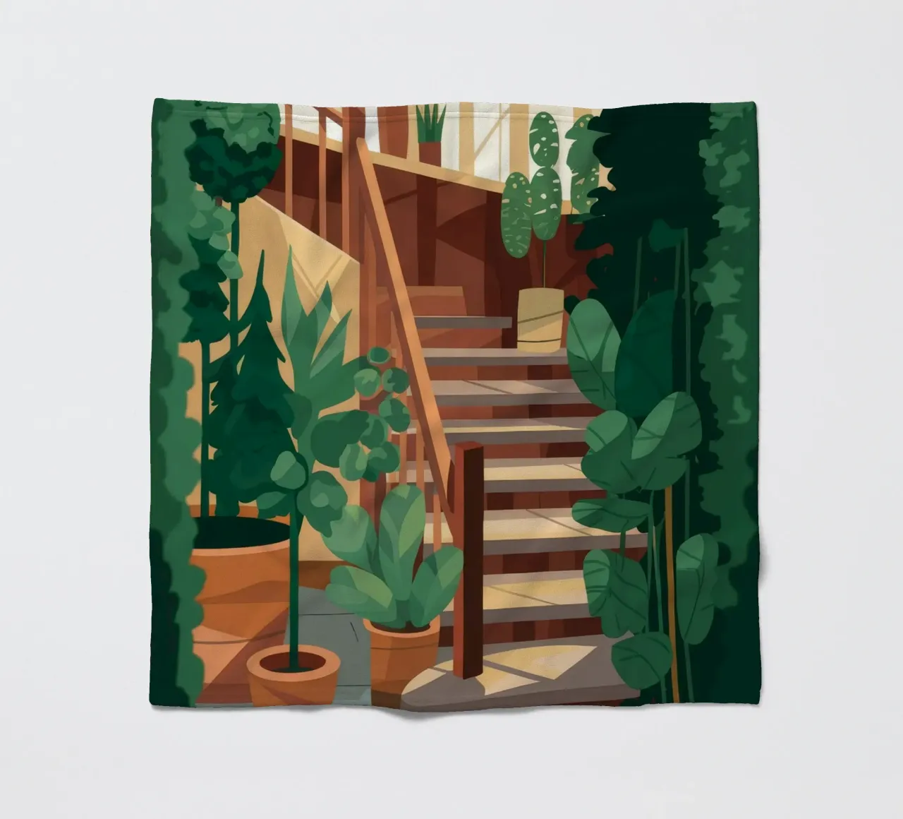 Scala Oasi verde coperta in pile da Fine Sanctuary