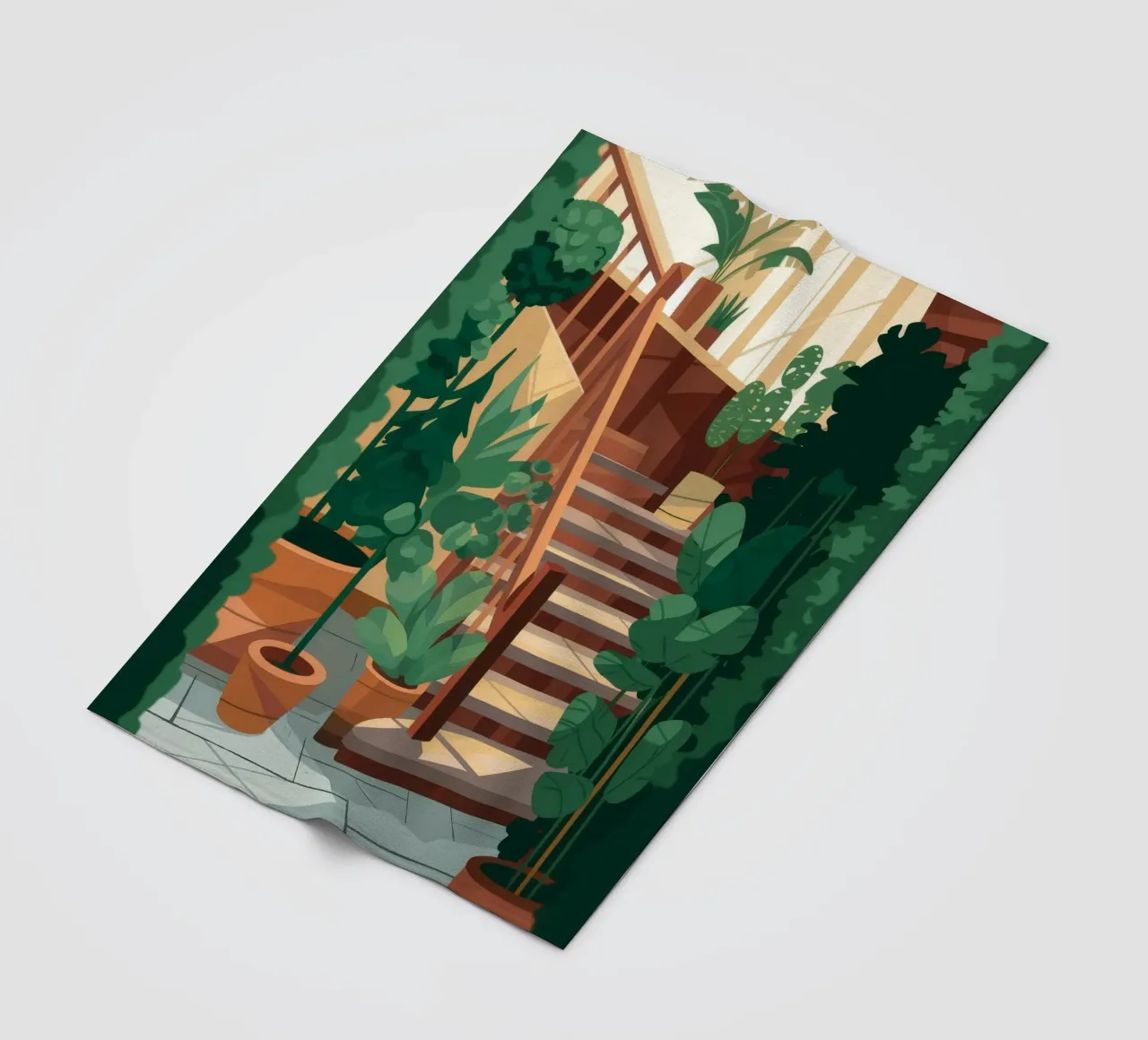 Scala Oasi verde coperta in pile da Fine Sanctuary