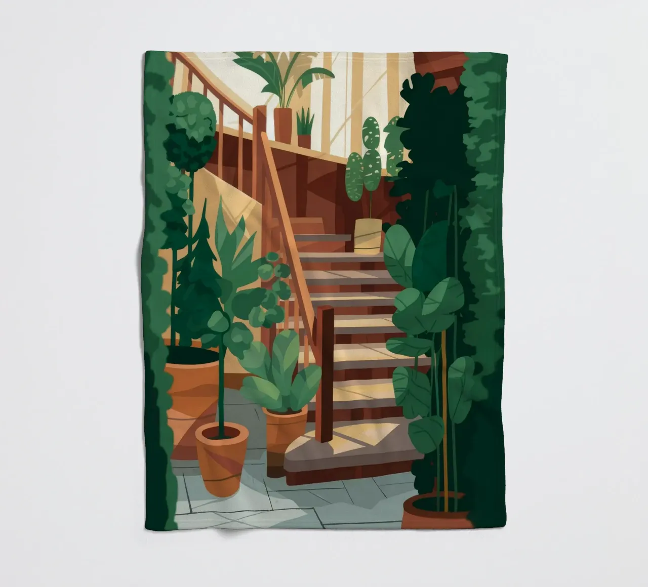 Scala Oasi verde coperta in pile da Fine Sanctuary