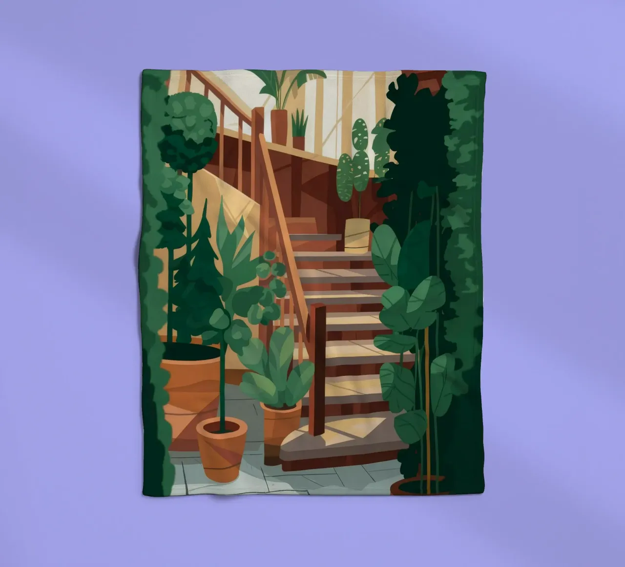 Scala Oasi verde coperta in pile da Fine Sanctuary