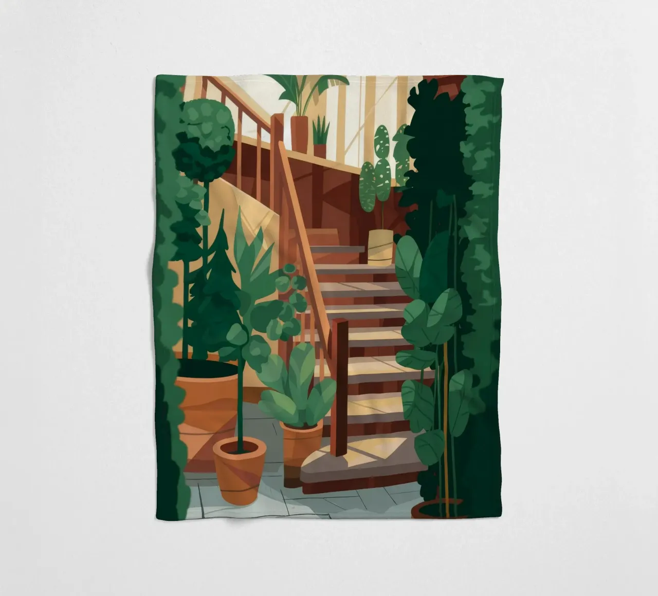 Scala Oasi verde coperta in pile da Fine Sanctuary