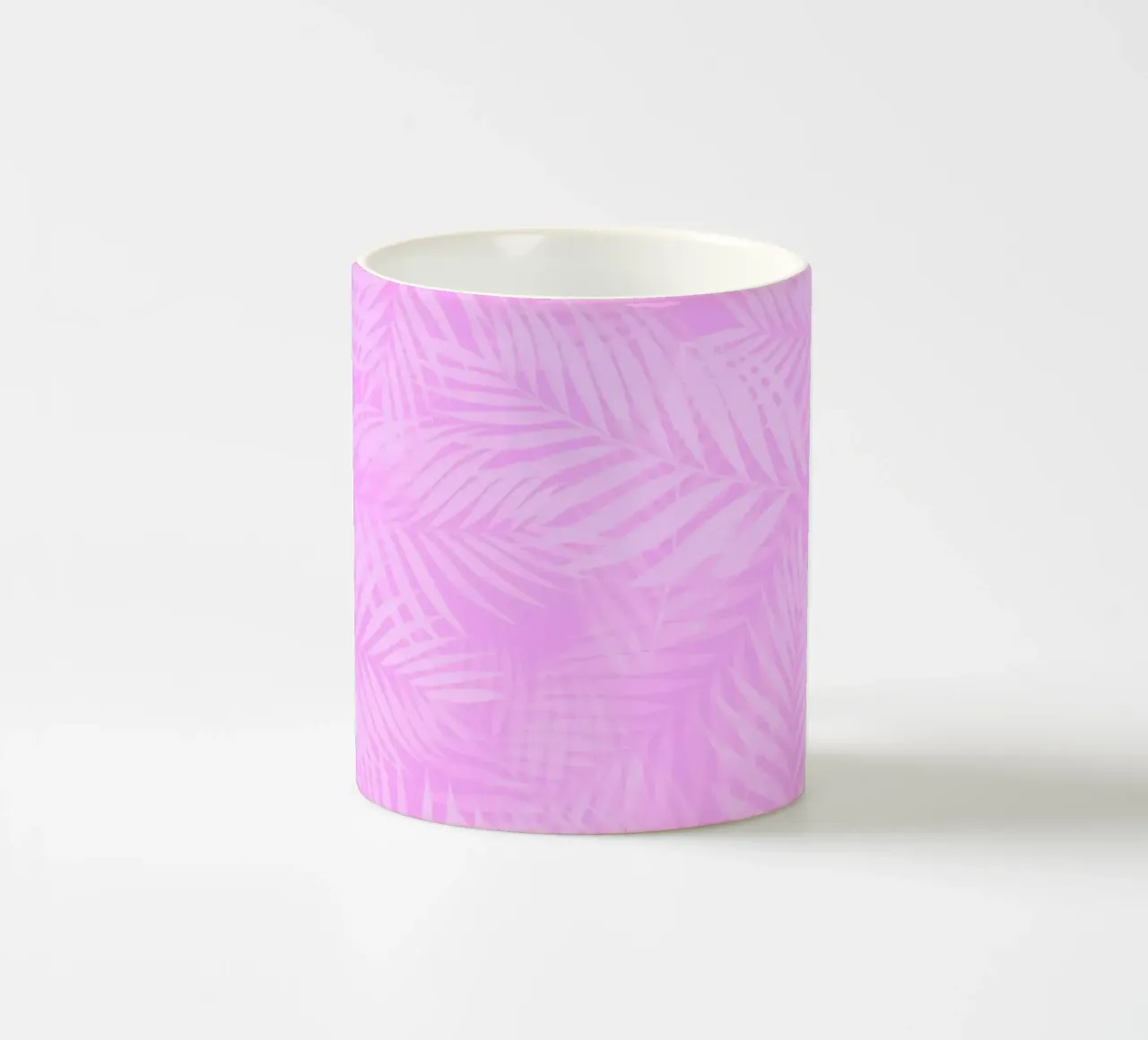 Foglie di palma rosa orchidea tazza in ceramica da SilverPegasus
