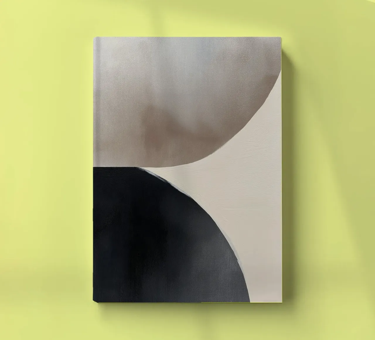 Neutral Abstract Geometric Art notebook by Melloi Art Print