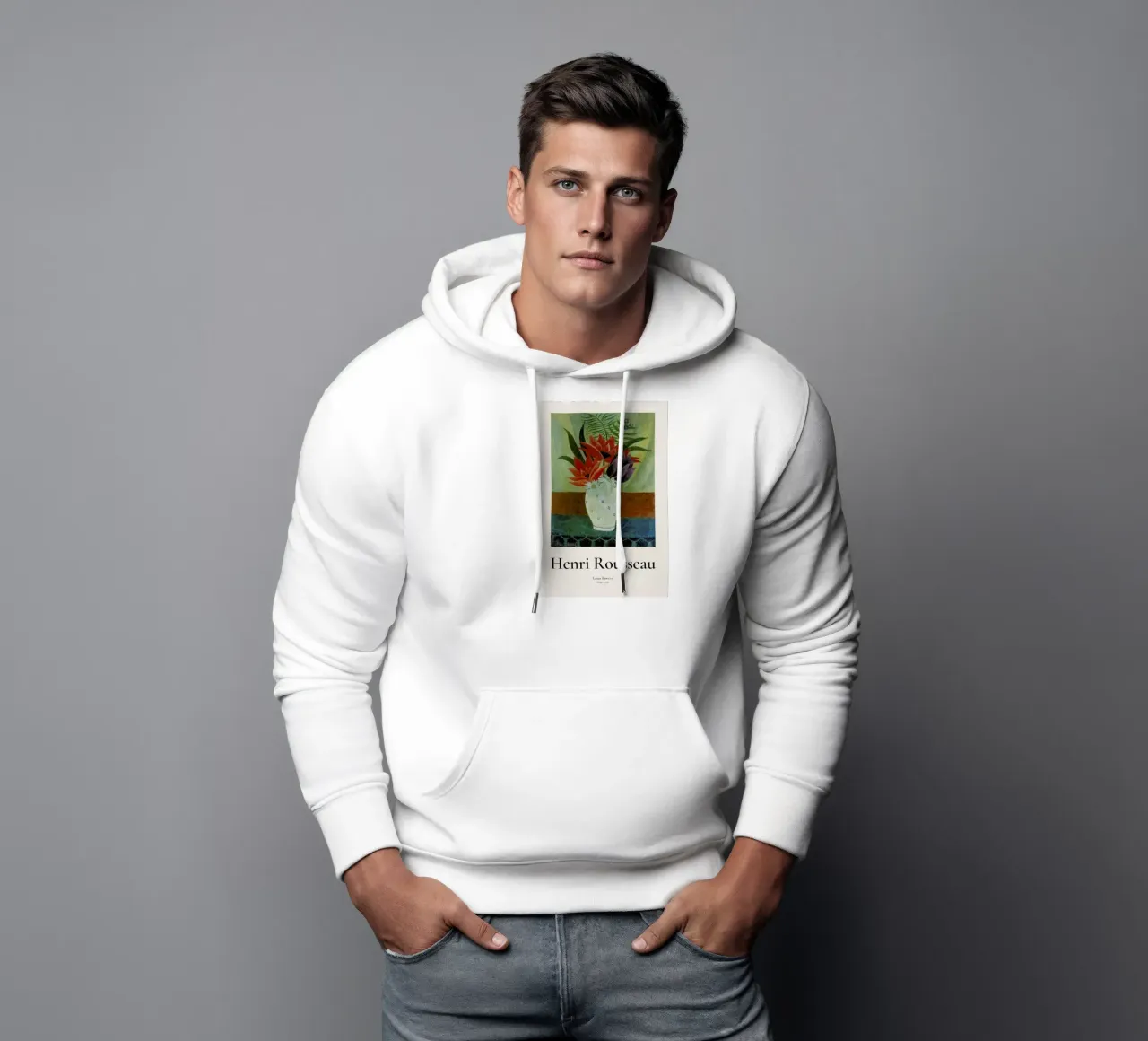 Rousseau - Lotus Flowers felpa con cappuccio da ARTOTHEK