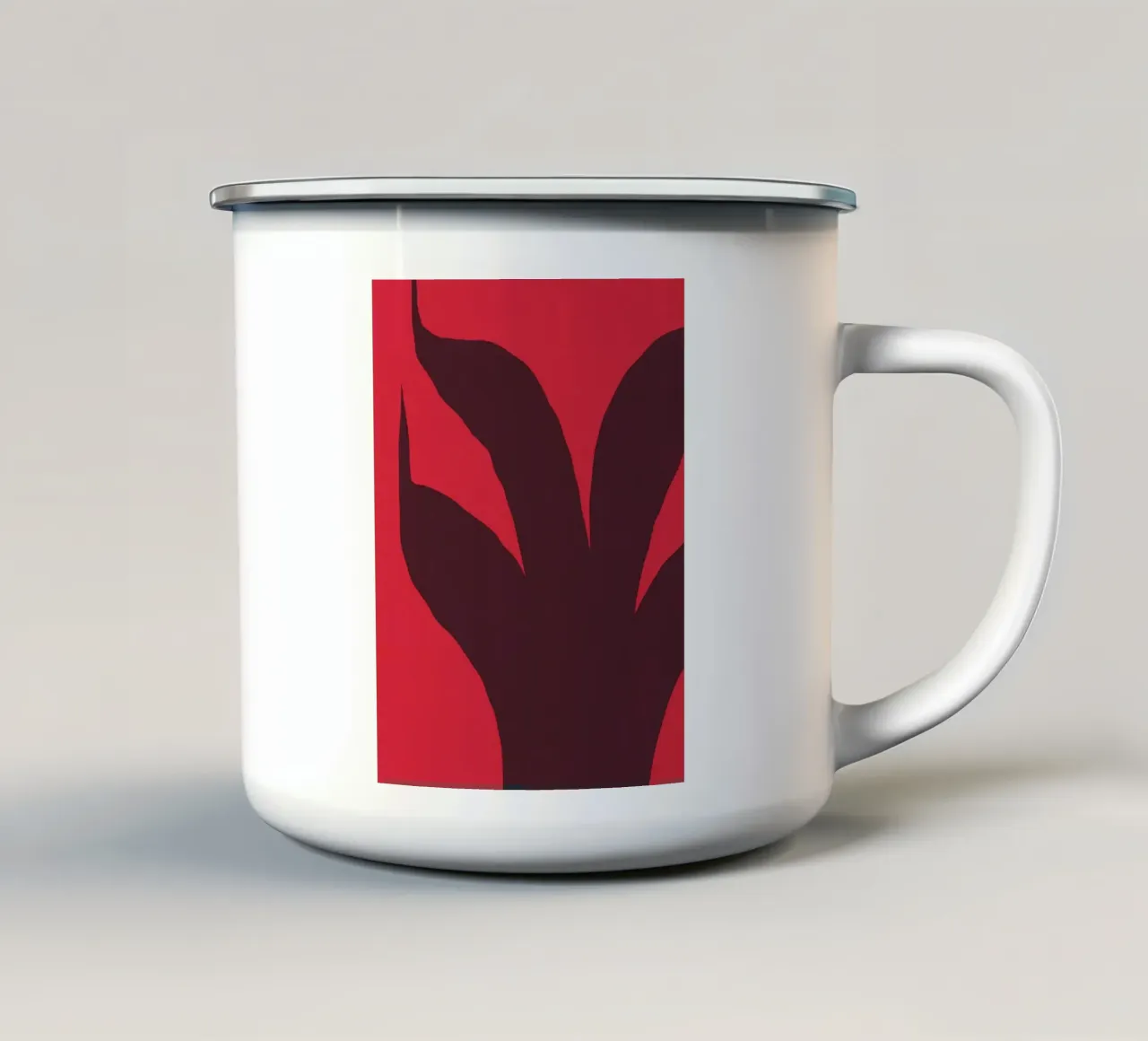 Pianta rossa esposta tazza in smalto da Little Dean