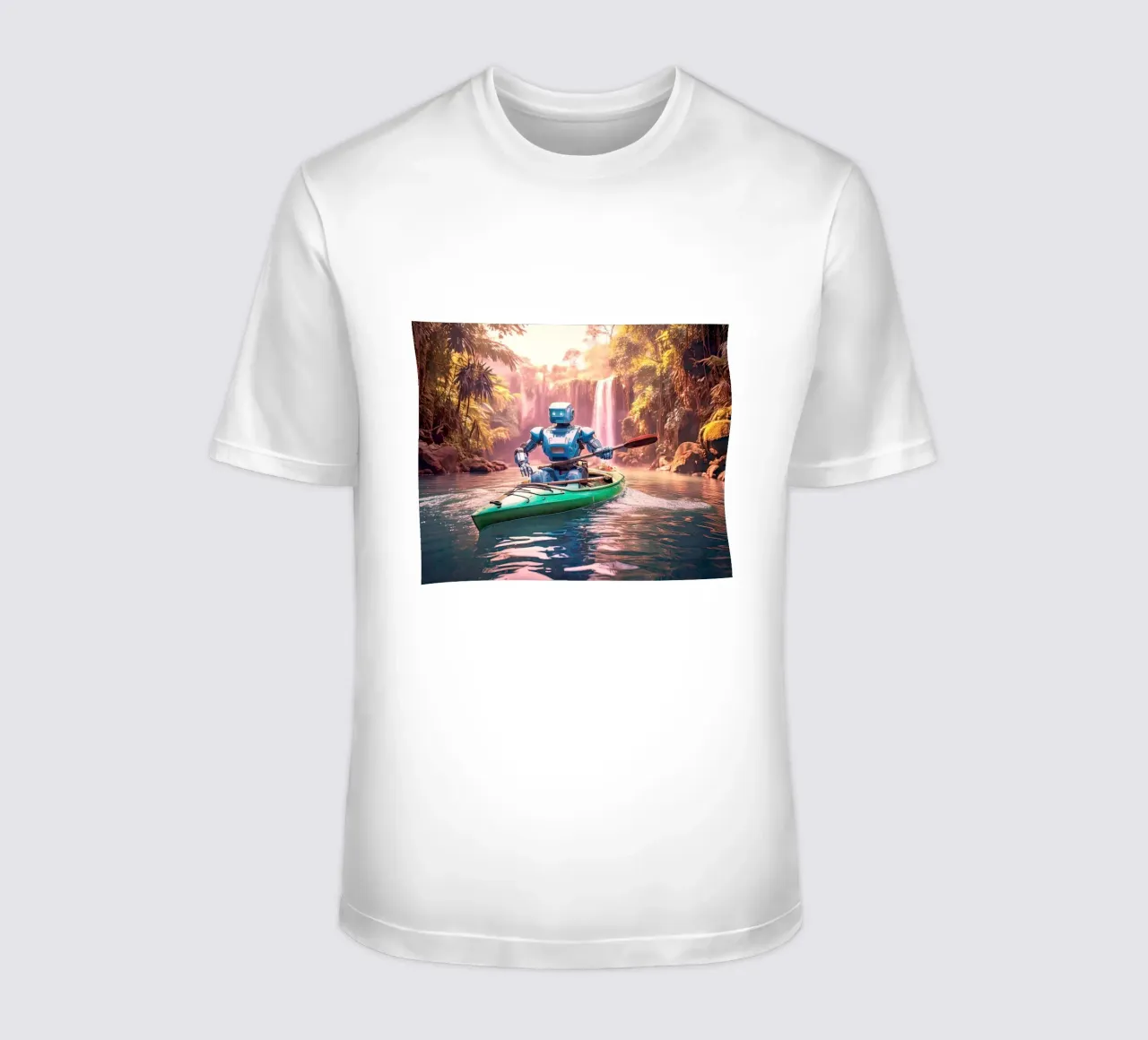 ROBOT EN CANOE. Rose. t-shirt da Thierry vobmann photography